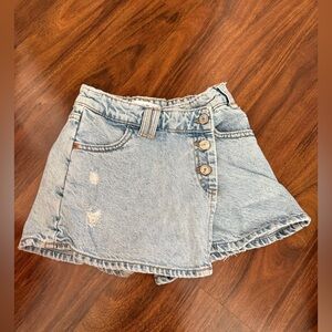 Zara Light Blue Denim Mini Skirt
